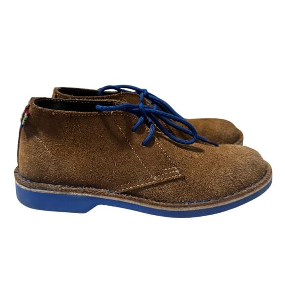VELDSKOEN Mens Brown Suede Chukka‎ Boots Blue Laces Blue Sole Size US 7.5 Men main image 2